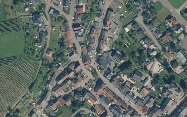 Amtliches Luftbild der Straßenlage