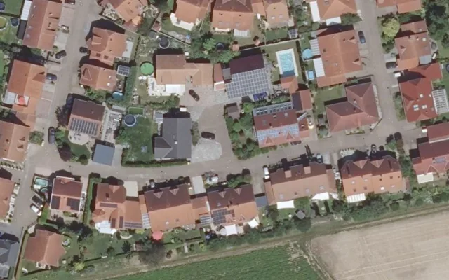 Amtliches Luftbild der Straßenlage