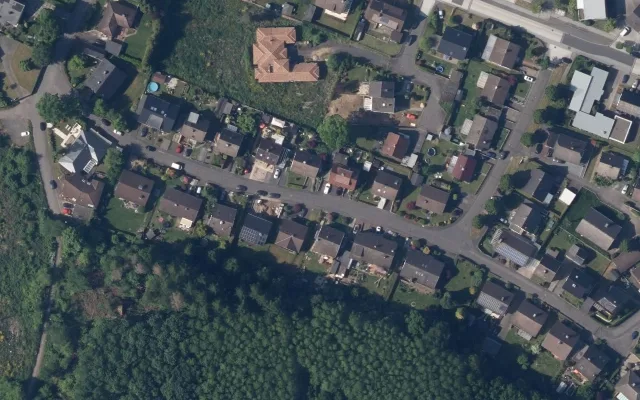 Amtliches Luftbild der Straßenlage