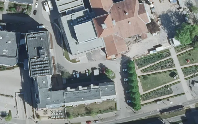 Amtliches Luftbild der Straßenlage