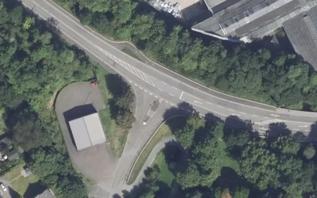 Amtliches Luftbild der Straßenlage