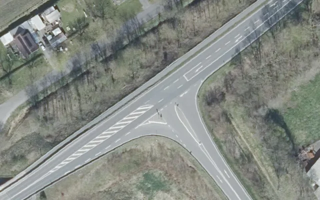 Amtliches Luftbild der Straßenlage