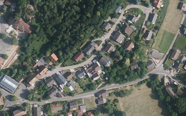 Amtliches Luftbild der Straßenlage