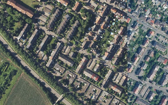 Amtliches Luftbild der Straßenlage