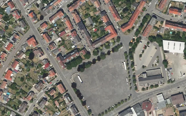 Amtliches Luftbild der Straßenlage