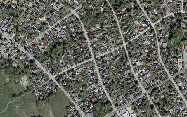 Amtliches Luftbild der Straßenlage