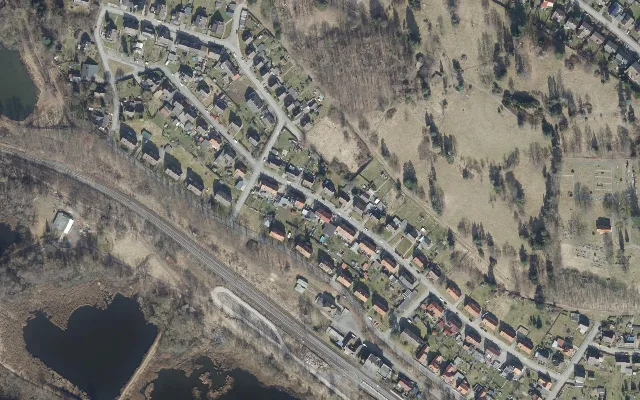 Amtliches Luftbild der Straßenlage