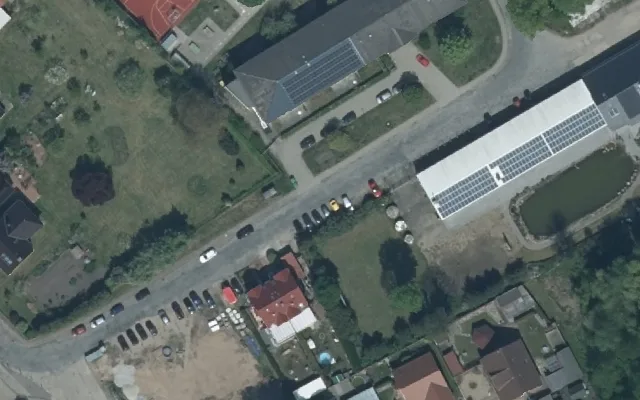 Amtliches Luftbild der Straßenlage