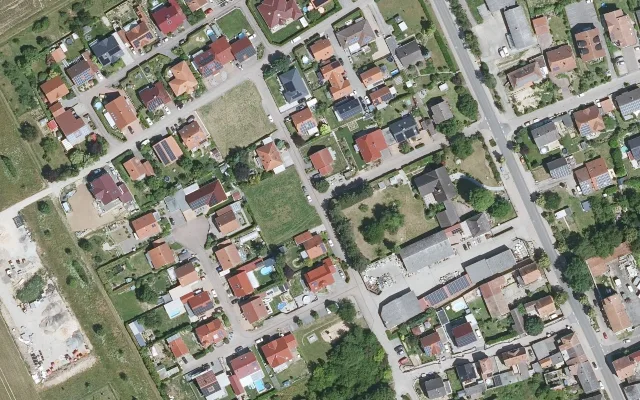 Amtliches Luftbild der Straßenlage