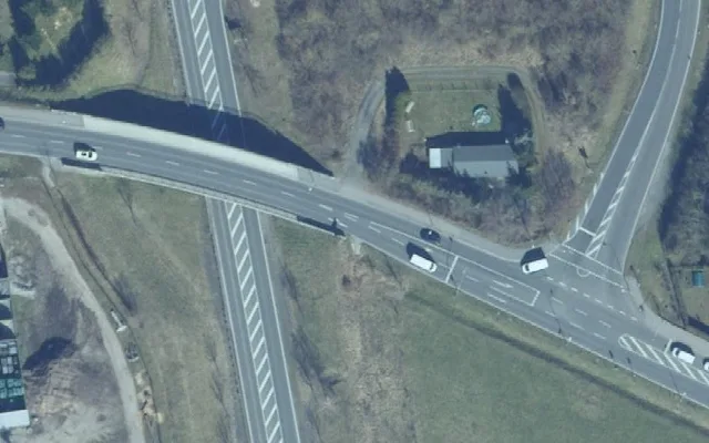 Amtliches Luftbild der Straßenlage