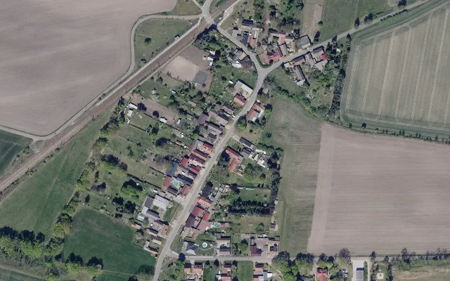 Amtliches Luftbild der Straßenlage