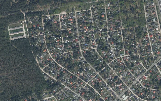 Amtliches Luftbild der Straßenlage