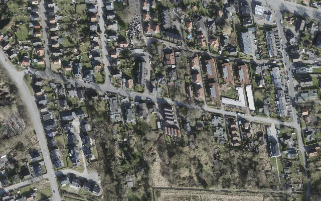 Amtliches Luftbild der Straßenlage