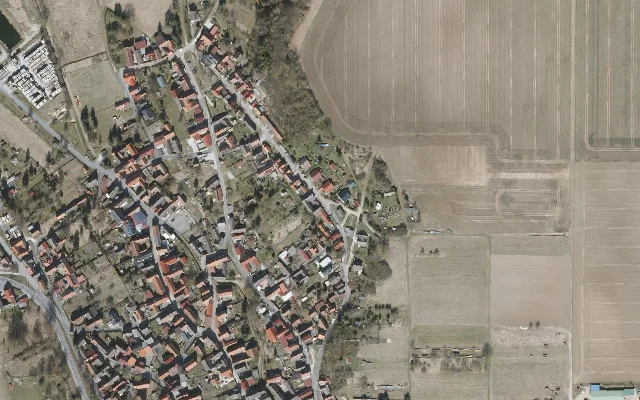 Amtliches Luftbild der Straßenlage