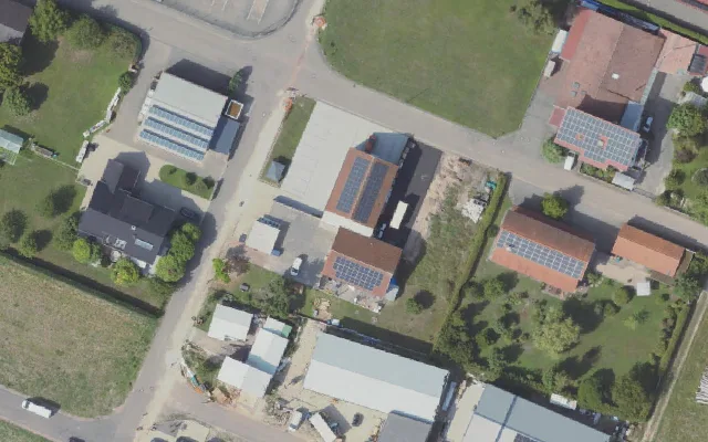 Amtliches Luftbild der Objektlage