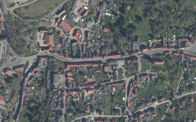 Amtliches Luftbild der Straßenlage