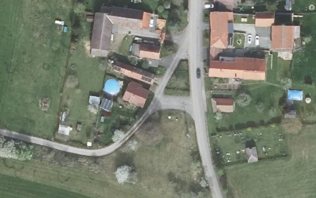 Amtliches Luftbild der Straßenlage