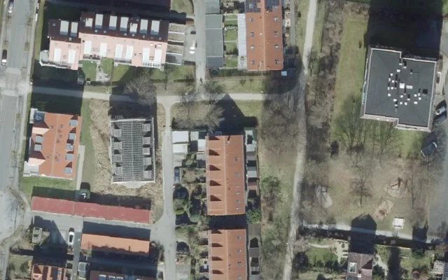 Amtliches Luftbild der Objektlage
