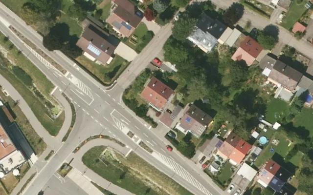 Amtliches Luftbild der Objektlage