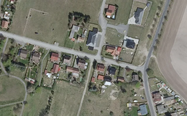 Amtliches Luftbild der Straßenlage