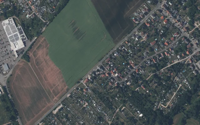 Amtliches Luftbild der Straßenlage