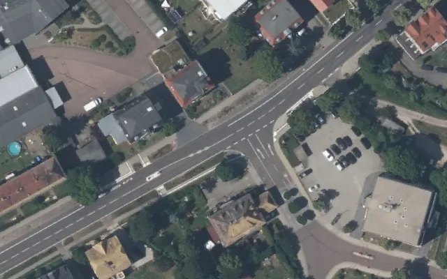 Amtliches Luftbild der Straßenlage