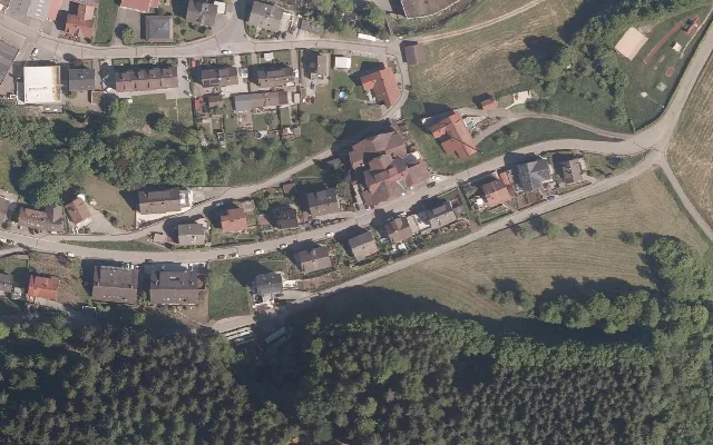 Amtliches Luftbild der Straßenlage