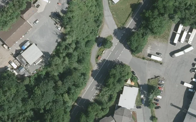 Amtliches Luftbild der Straßenlage