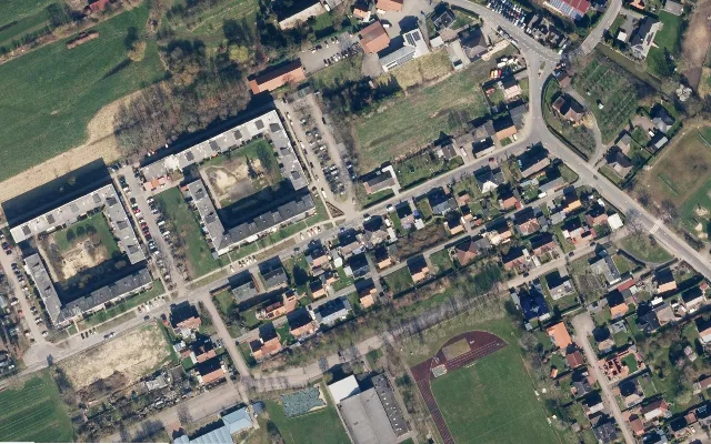 Amtliches Luftbild der Straßenlage