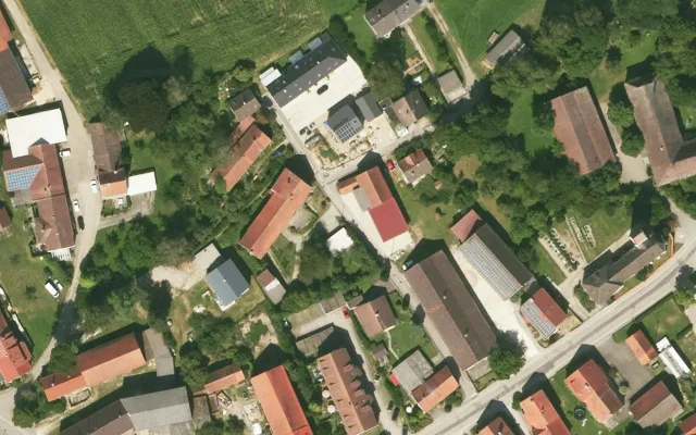 Amtliches Luftbild der Straßenlage