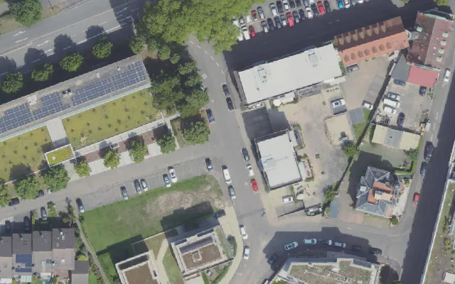 Amtliches Luftbild der Straßenlage
