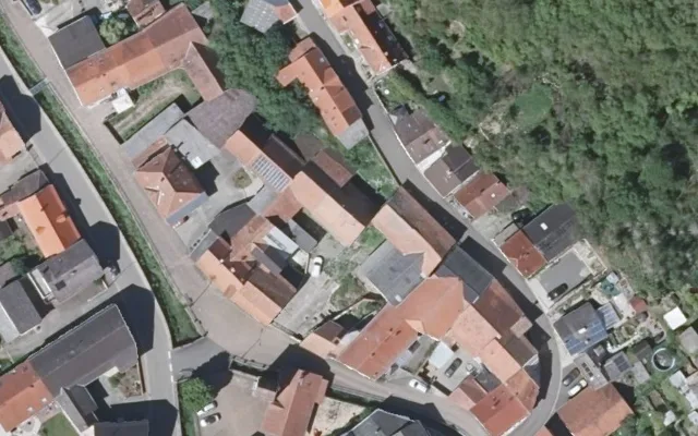 Amtliches Luftbild der Objektlage