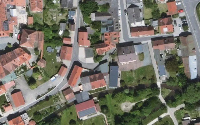 Amtliches Luftbild der Straßenlage