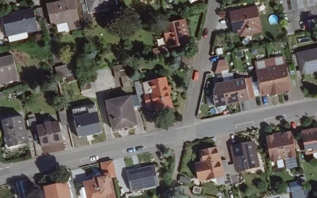 Amtliches Luftbild der Objektlage