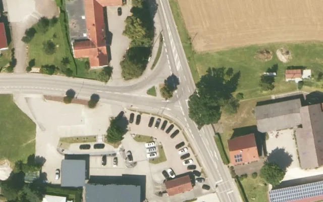 Amtliches Luftbild der Straßenlage