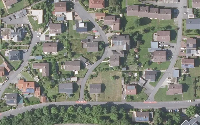 Amtliches Luftbild der Straßenlage