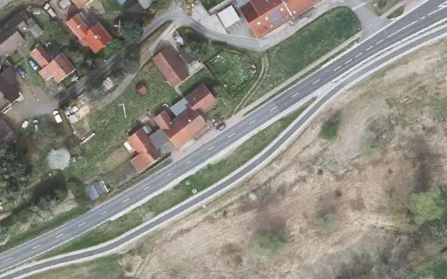 Amtliches Luftbild der Straßenlage