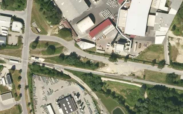 Amtliches Luftbild der Straßenlage