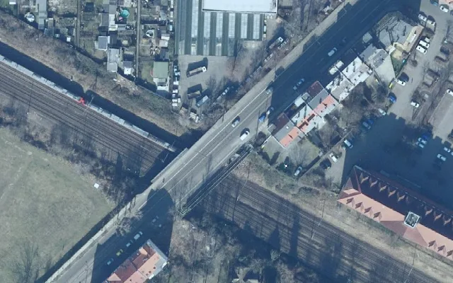 Amtliches Luftbild der Straßenlage