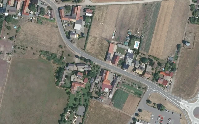 Amtliches Luftbild der Straßenlage