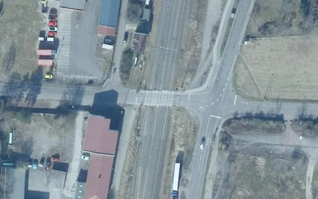 Amtliches Luftbild der Straßenlage