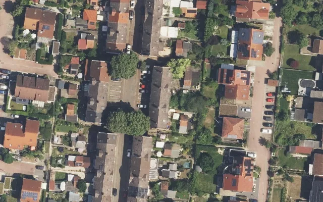 Amtliches Luftbild der Objektlage
