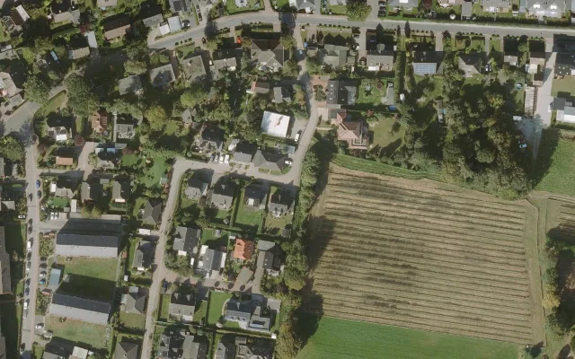 Amtliches Luftbild der Straßenlage