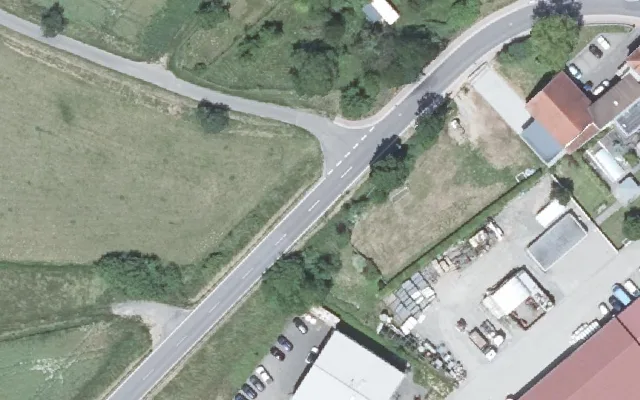 Amtliches Luftbild der Straßenlage