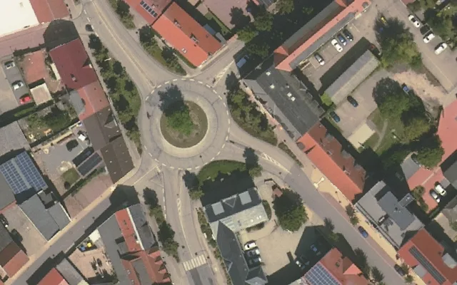 Amtliches Luftbild der Straßenlage