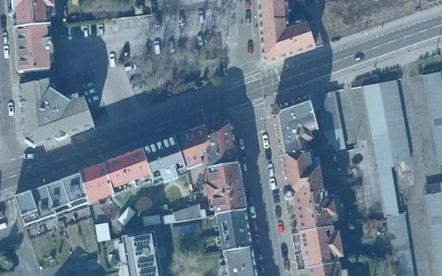 Amtliches Luftbild der Objektlage