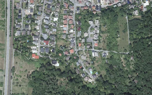 Amtliches Luftbild der Straßenlage