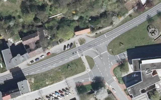 Amtliches Luftbild der Straßenlage