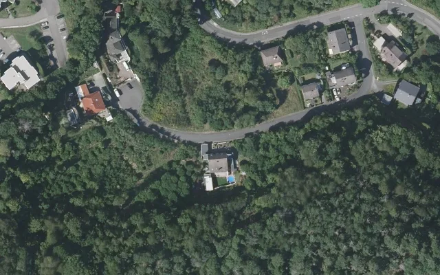 Amtliches Luftbild der Straßenlage