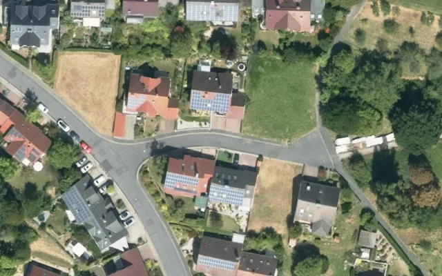 Amtliches Luftbild der Straßenlage